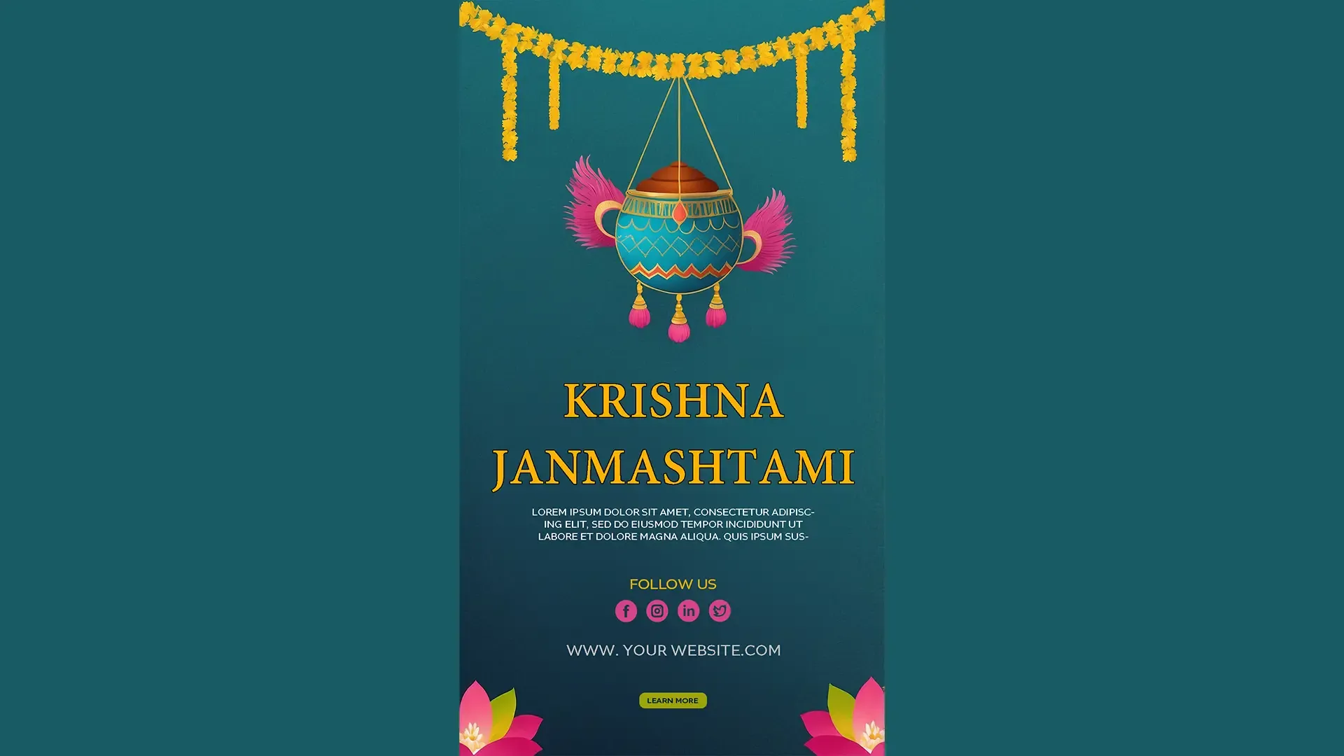 Celebrate Krishna Janmashtami with This Traditional Instagram Story PSD